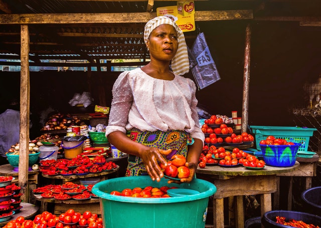 african woman in the market